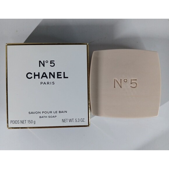 Chanel No. 5 Paris Bath Soap Bar 5.3 oz 150g Womens Perfume Scent Scented Vtg - Picture 1 of 9